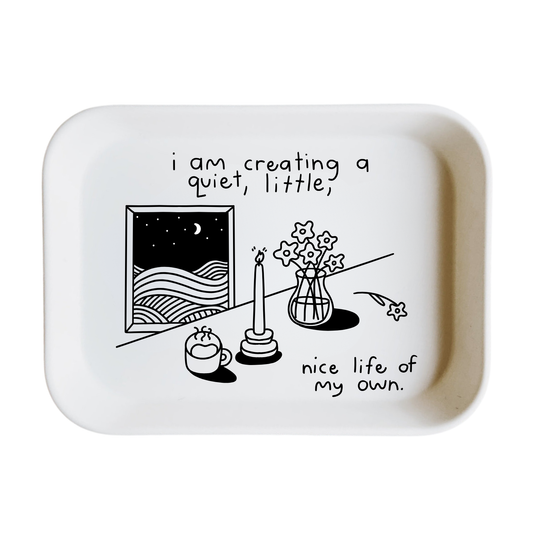 White rectangular object with black illustrations and text on a white background