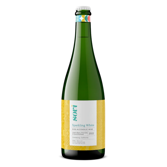 green bottles yellow label sovi sparkling white
