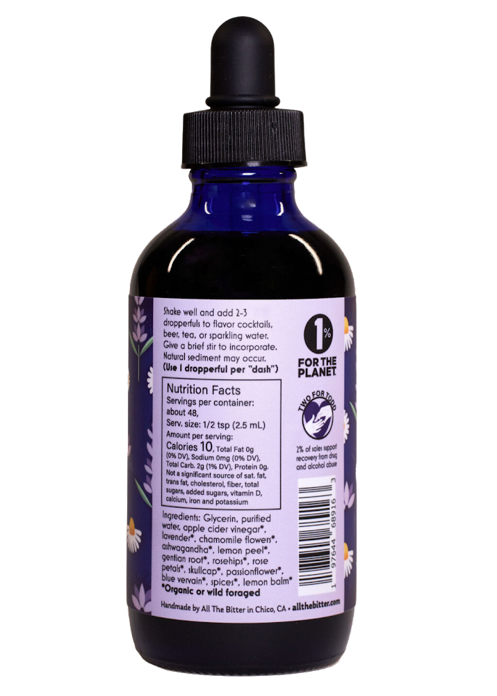 all the bitter lavender back of bottle