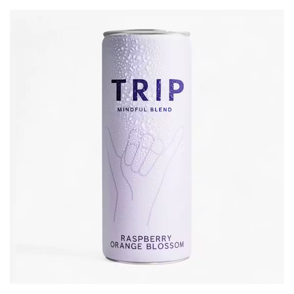 TRIP Mindful Blend Raspberry Blossom Sparkling Botanical Drink | 4-pack