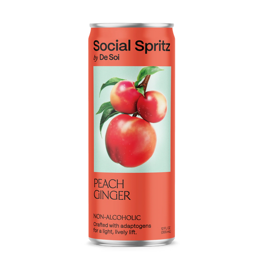 De Soi Social Spritz Peach Ginger | 4-pack