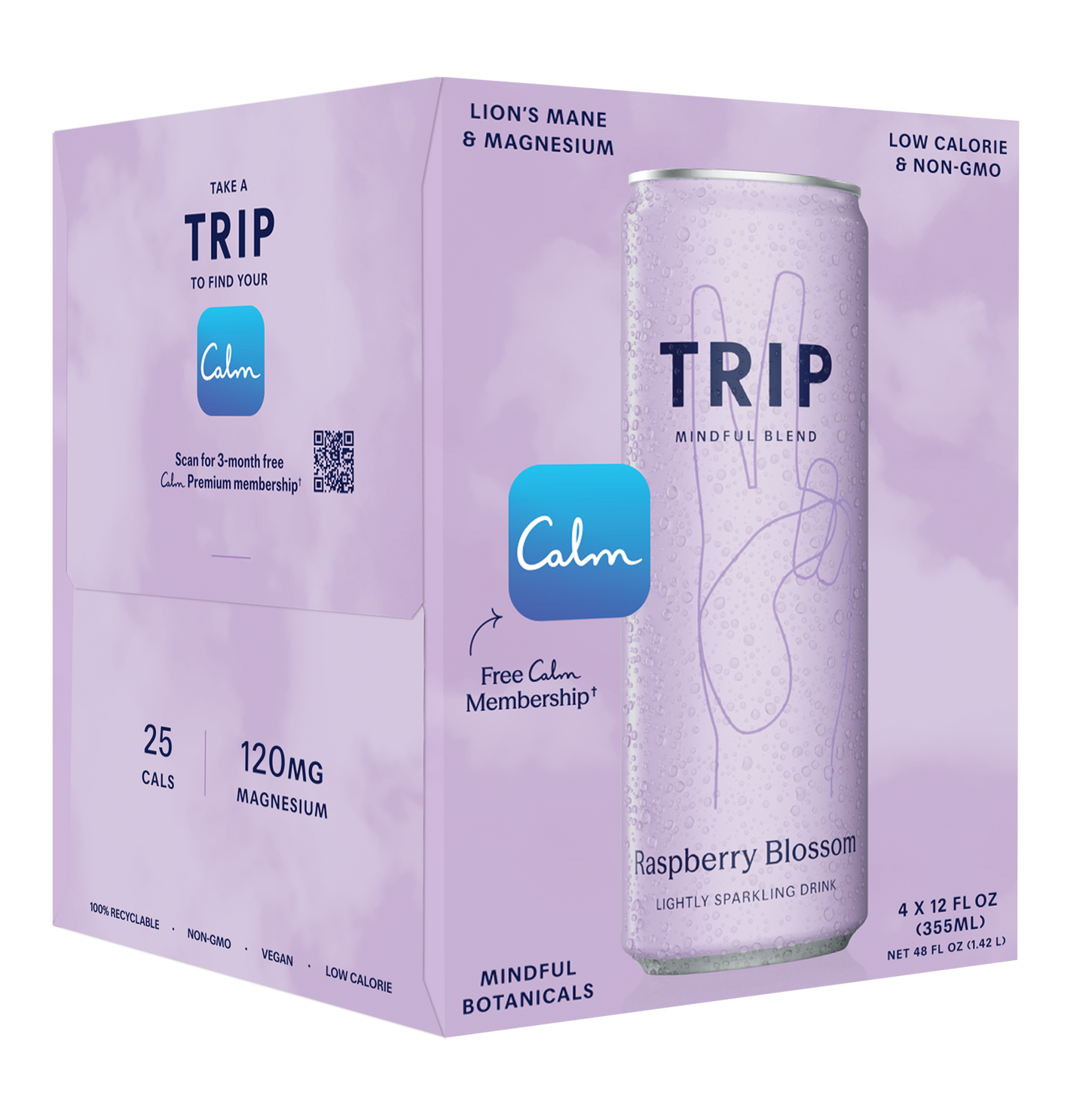 TRIP - Mindful Blend Raspberry Blossom 4 pack (6 x 4 packs)