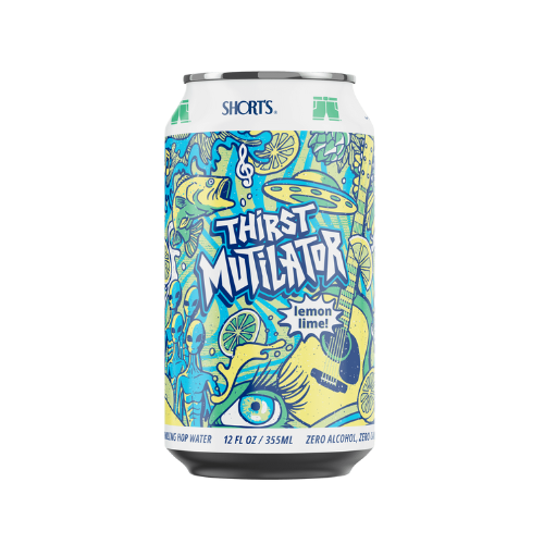 multi colored blue yellow and green mural thirst mutilator lemon lime