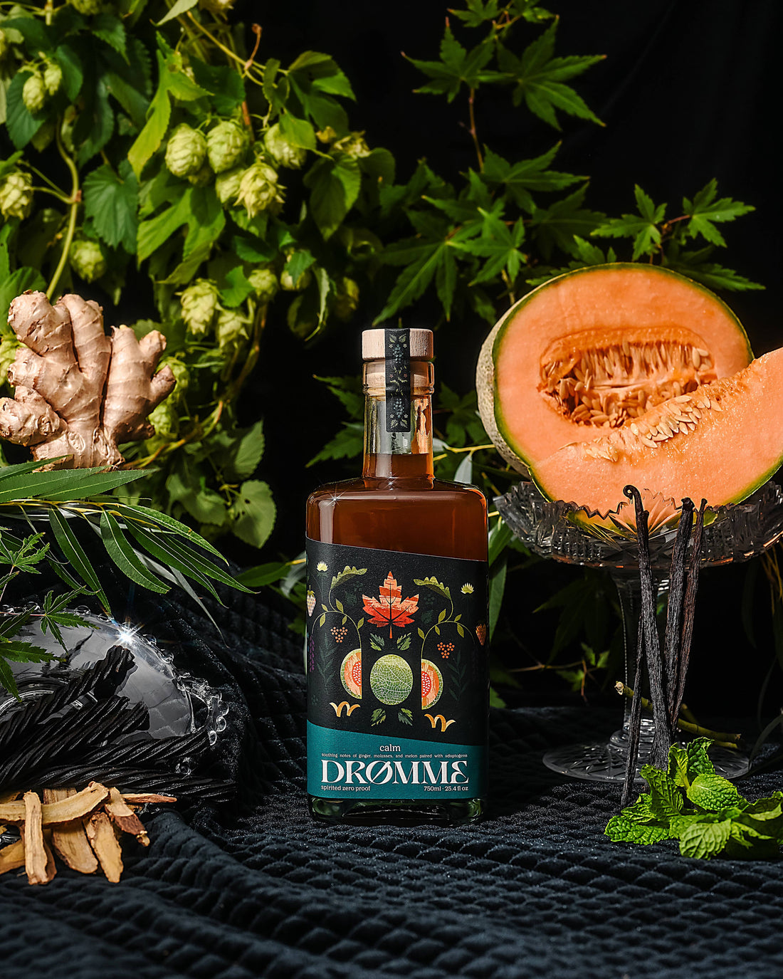 Dromme Calm Zero Proof Elixir - Non-Alcoholic Spirit with Adaptogens ...